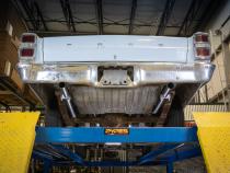 1966-71 Ford Fairlane 2.5 Inch X-Pipe Crossmember Back Rear Exit Exhaust Violator Mufflers Pypes Performance Exhaust