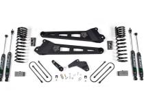 13-18 RAM 3500 4.5 Inch Radius Arm Lift Kit 2 Inch Rear Block With Nitro Shocks Zone Offroad