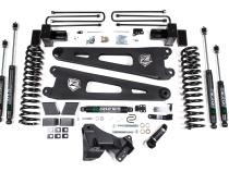 17-19 Ford F-250/350 Super Duty 4 Inch Radius Arm Lift Kit 2 Inch Rear Block Diesel 2 Leaf Main Fox Adventure Shocks Adventure Series Shocks Zone Offroad