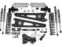 17-19 Ford F-250/350 Super Duty 4 Inch Radius Arm Lift Kit 2 Inch Rear Block Diesel 3 Leaf Main Fox Adventure Shocks Adventure Series Shocks Zone Offroad