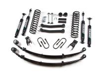 84-01 Jeep Cherokee XJ 4.5 Inch Lift Kit With Rear Springs-Chrysler 8.25 Nitro Shocks Zone Offroad
