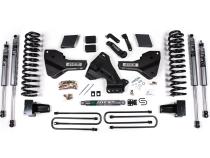 23-25 Ford F250/F350 SRW 4WD 7 Inch Radius Arm Drop Suspension Lift Kit, 4.5 Inch Rear, Block, Gas - Fox 2.0 Adventure Series Front And Rear Shocks Zone Offroad